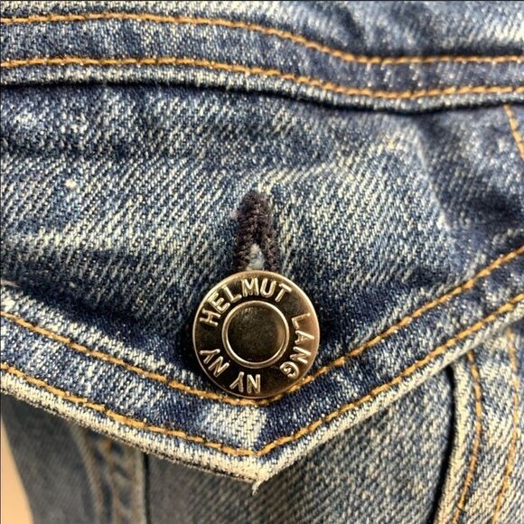 NWOT Helmut Lang Square Shoulder denim jac… - Picture 5 of 6